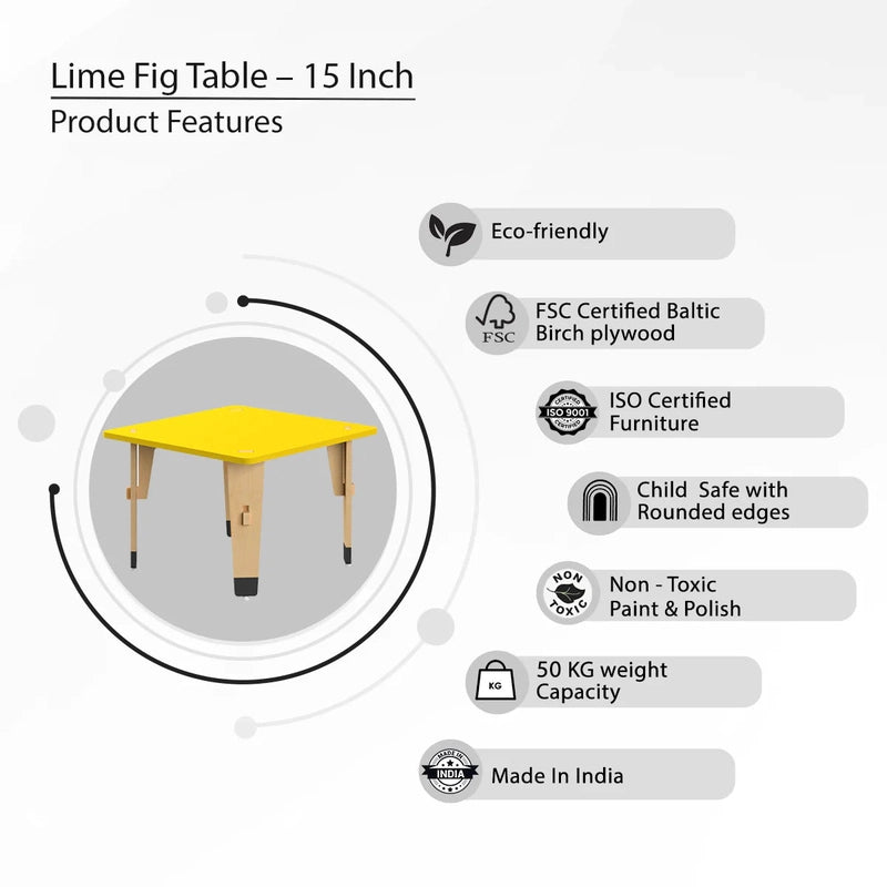 Lime Fig Table - 15"(Yellow) | COD not Available