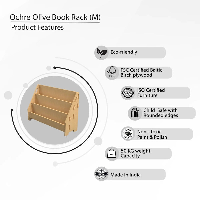 Ochre Olive Book Rack (M) Natural