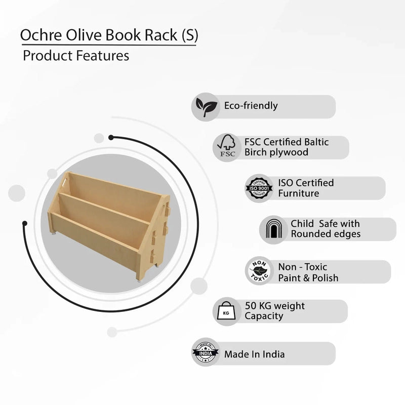 Ochre Olive Book Rack (S) Natural COD not available