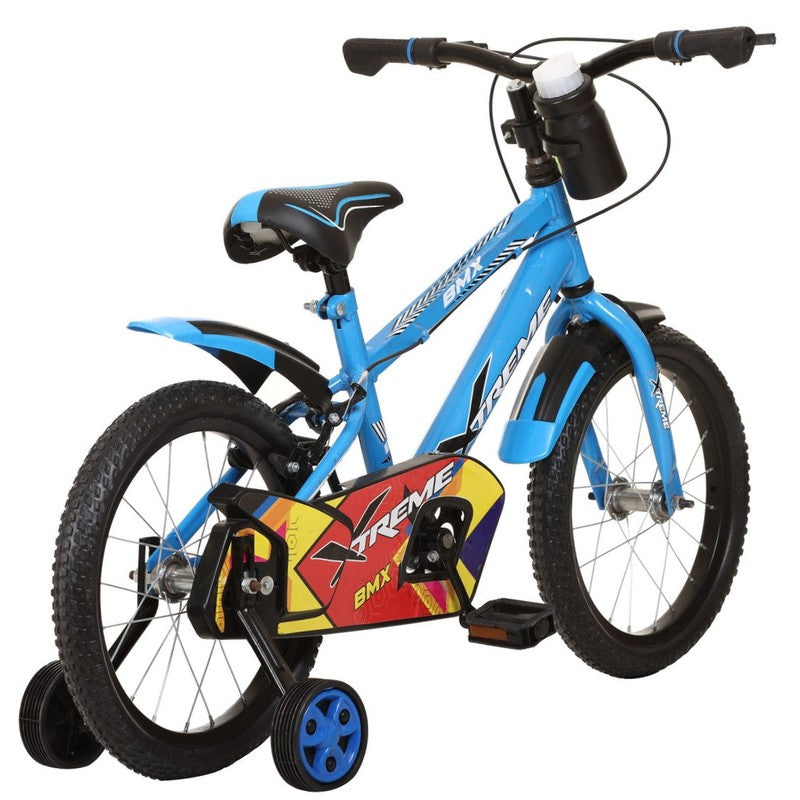 16 Inches with Training Wheels Kids Cycle for 4 to 7 Years of Boys and Girls Blue - COD Not Available