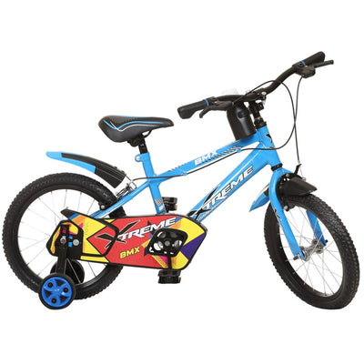 16 Inches with Training Wheels Kids Cycle for 4 to 7 Years of Boys and Girls Blue - COD Not Available