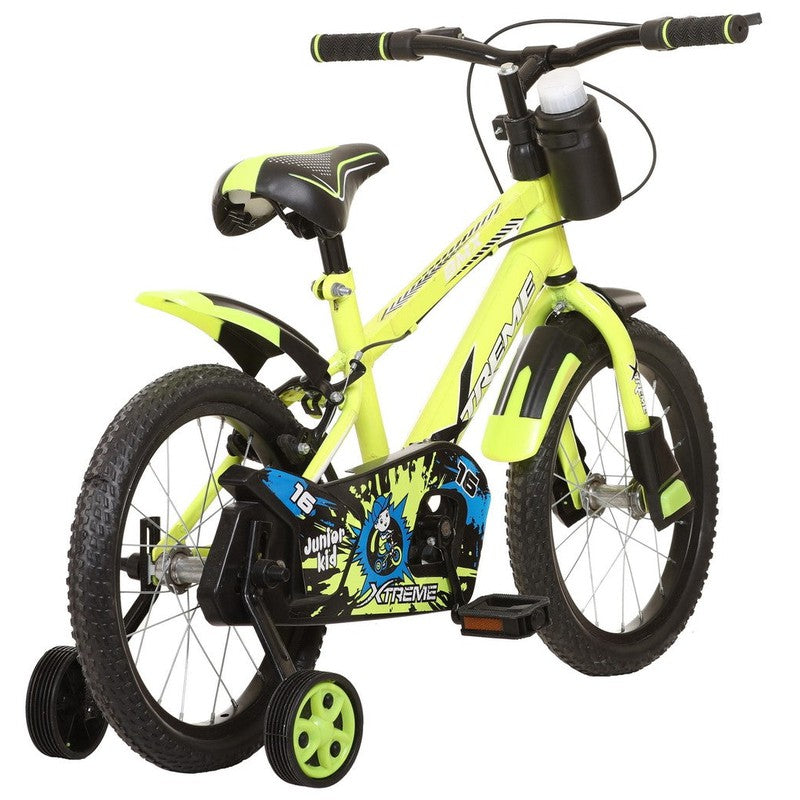 16 Inches with Training Wheels Kids Cycle for 5 to 8 Years of Boys and Girls Green - COD Not Available