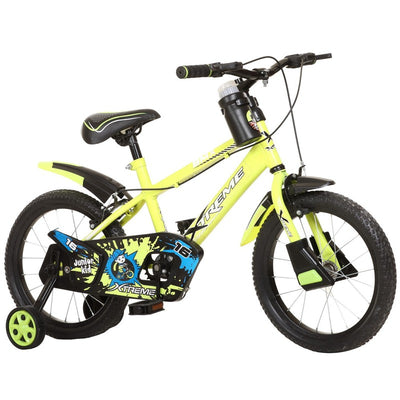 16 Inches with Training Wheels Kids Cycle for 5 to 8 Years of Boys and Girls Green - COD Not Available