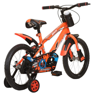 16 Inches with Training Wheels Kids Cycle for 5 to 8 Years of Boys and Girls Orange - COD Not Available