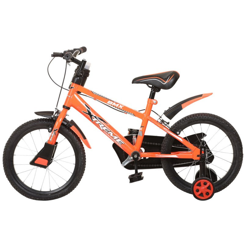 16 Inches with Training Wheels Kids Cycle for 5 to 8 Years of Boys and Girls Orange - COD Not Available
