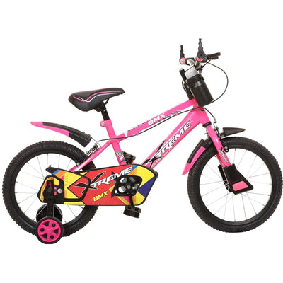 16 Inches with Training Wheels Kids Cycle for 5 to 8 Years of Boys and Girls Pink - COD Not Available