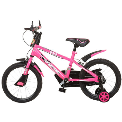 16 Inches with Training Wheels Kids Cycle for 5 to 8 Years of Boys and Girls Pink - COD Not Available