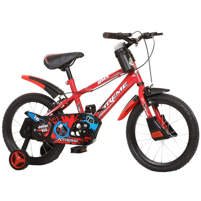 16 Inches with Training Wheels Kids Cycle for 5 to 8 Years of Boys and Girls Red - COD Not Available