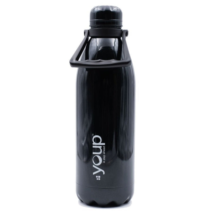 Youp Thermosteel Insulated Black Color Bottle with Top Handle OXFORD - 1500 ml