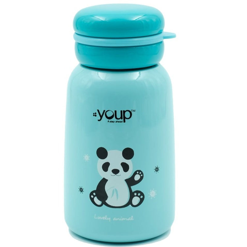 Youp Stainless Steel Insulated Aqua Blue Color Kids Water Bottle - 300 ml