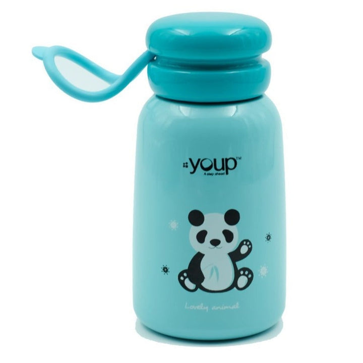 Youp Stainless Steel Insulated Aqua Blue Color Kids Water Bottle - 300 ml