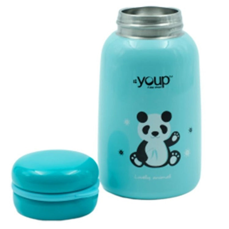 Youp Stainless Steel Insulated Aqua Blue Color Kids Water Bottle - 300 ml