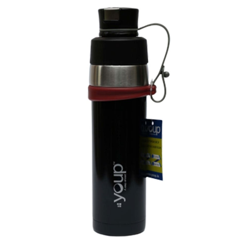 Youp Thermosteel Insulated Black Color Water Bottle YP505 - 500 ml