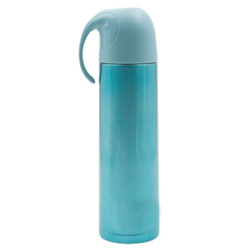 Youp Thermosteel Insulated Blue Color Water Bottle with handle containing cup cap YP512_metallic_blue - 500 ml