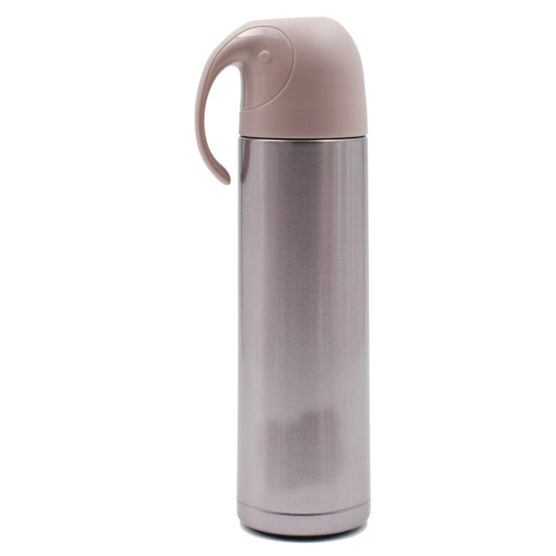 Youp Thermosteel Insulated Metallic Pink color Water Bottle with handle containing cup cap - 500 ml