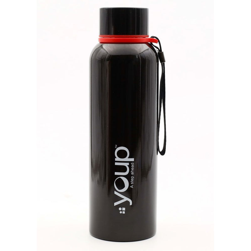 Youp Thermosteel Black Color Water Bottle DREW 750 ml Snooplay