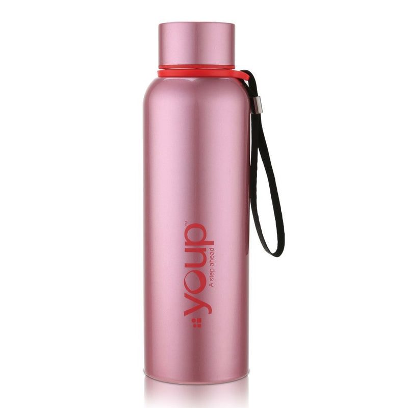 Youp Thermosteel Pink Color Water Bottle DREW - 750 ml