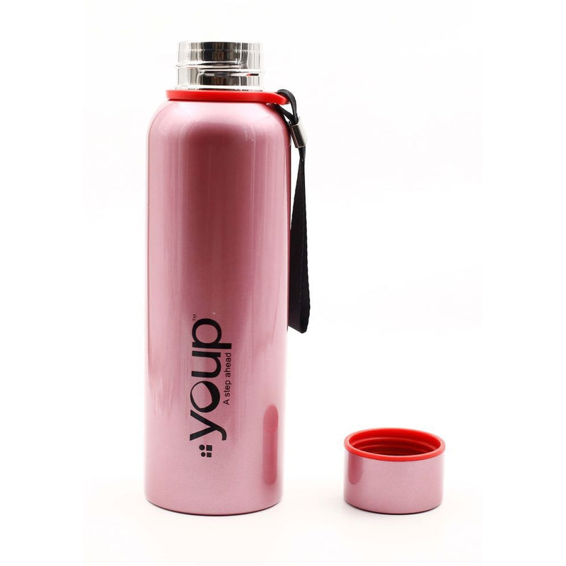 Youp Thermosteel Pink Color Water Bottle DREW - 750 ml