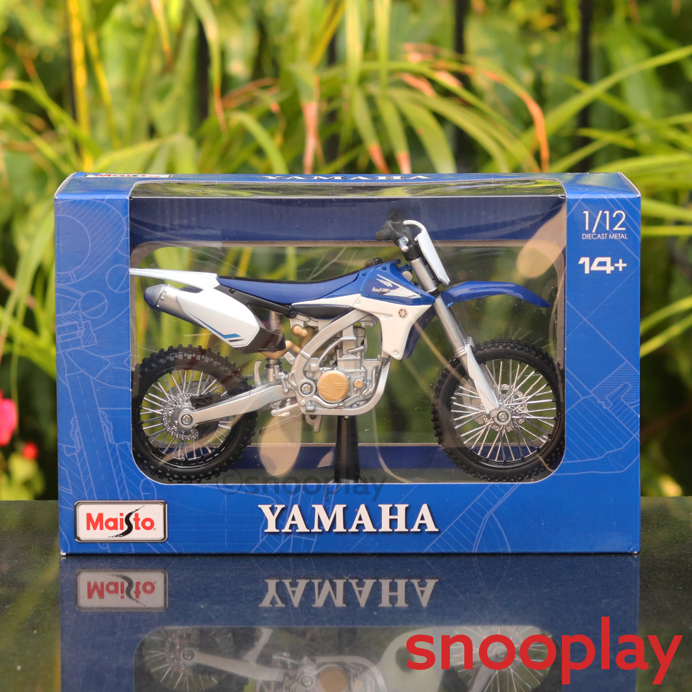 Original Licensed Diecast Yamaha YZ450F Toy Bike with Movable Stand Geer (1:12 Scale)