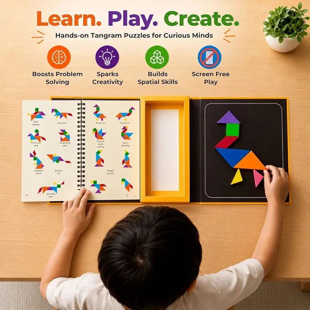 Toykraft Tangram Junior Magnetic Puzzle – STEM Skills & Problem-Solving
