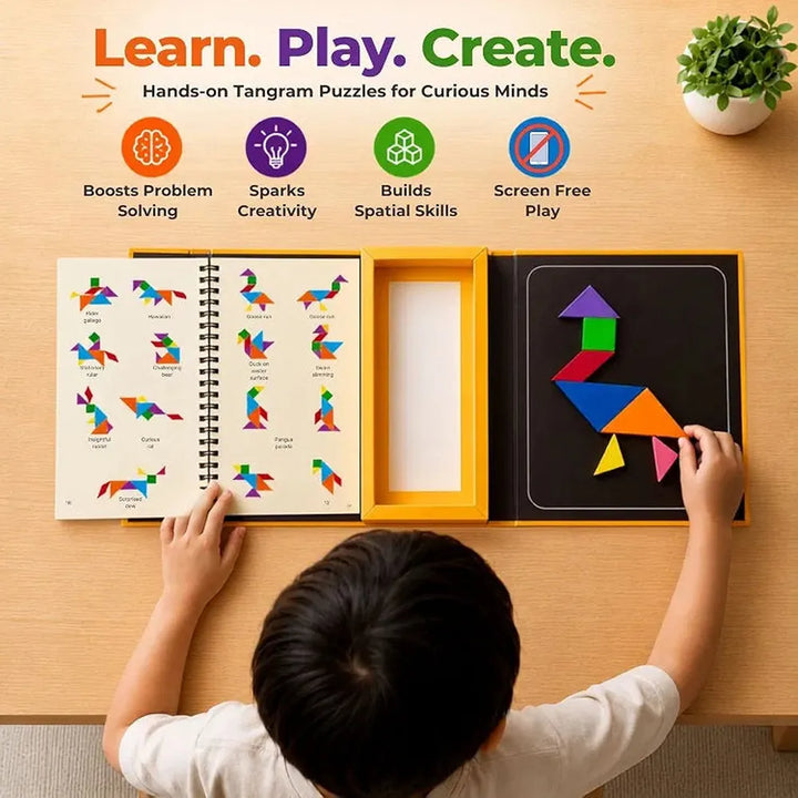 Toykraft Tangram Junior Magnetic Puzzle – STEM Skills & Problem-Solving