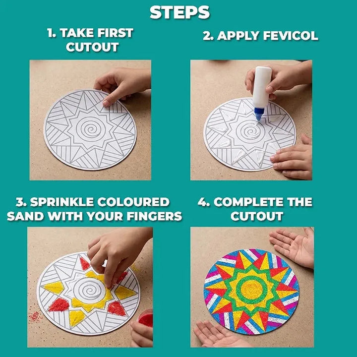 Toykraft Sand Art Rangoli Mandala - Creative Craft for Kids