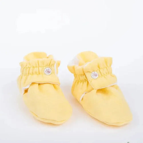 Beelittle Yellow Organic Muslin Booties (0-6 Months)