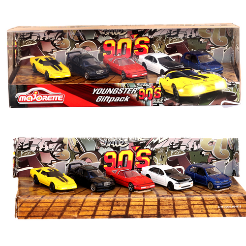 Set of 5 Licensed Majorette Diecast Cars- Youngster Giftpack Edition (3 Years till Grown Ups)