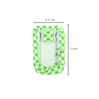 Apple Print New Born Baby nest Bedding Set Reversible (Green)