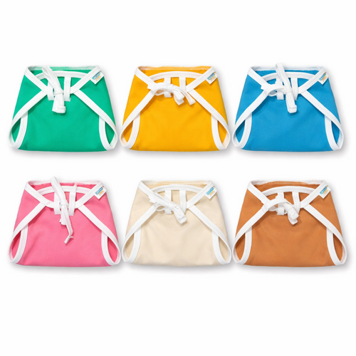 Zikku Washable Cotton Cloth Nappies for Newborn (Pack of 6) | 0-6 Months