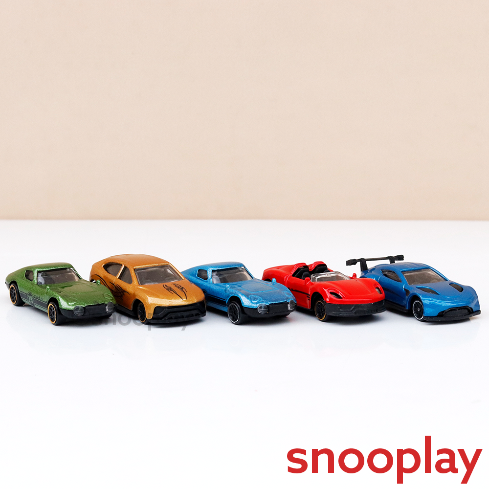 Zoom Wheelz Pack of 5 City Rangers-1 Diecast Cars | 1:64 Scale (7 Years till Grown Ups) | Assorted Colors