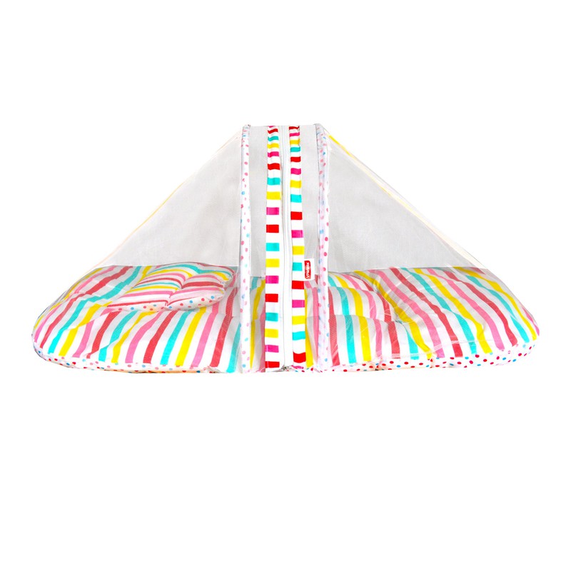 Baby Bedding Set with Mosquito net and Pillow (Stripes)