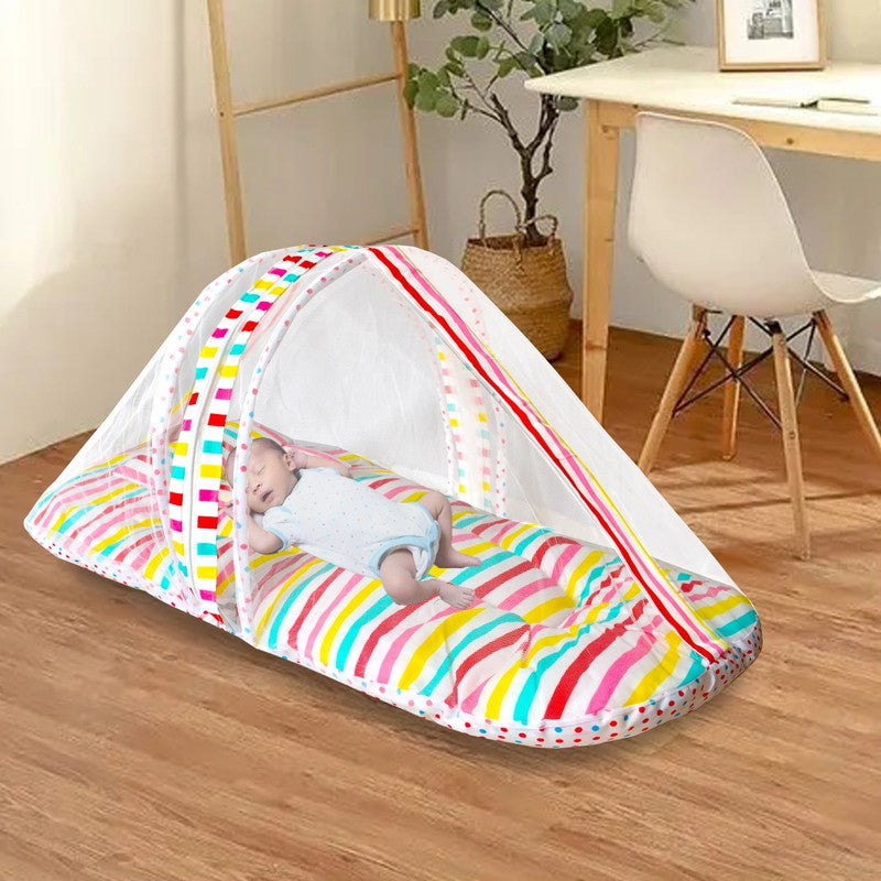 Baby Bedding Set with Mosquito net and Pillow (Stripes)