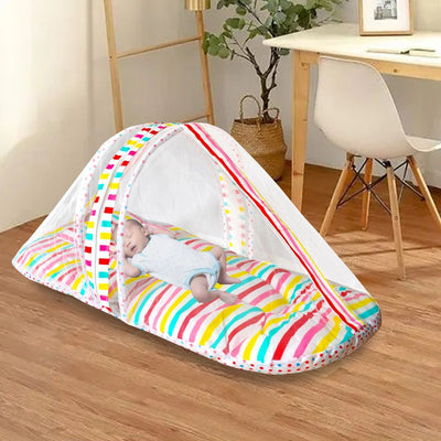 Baby Bedding Set with Mosquito net and Pillow (Stripes)