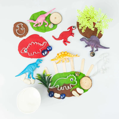 Dinosaur Clay Activity Kit | Dinosaur Playdough Themed Toy | Jurassic Theme | 2 to 6 Years