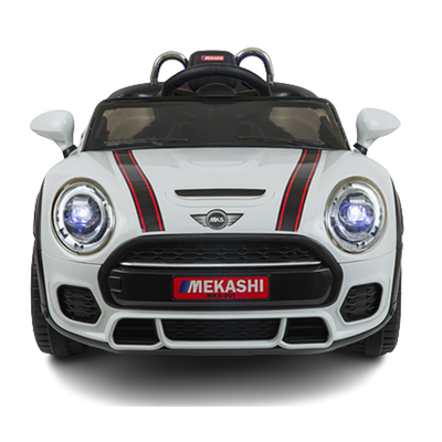 Ride-on Battery Operated White Car with LED Lights | MKS_001 | COD not Available