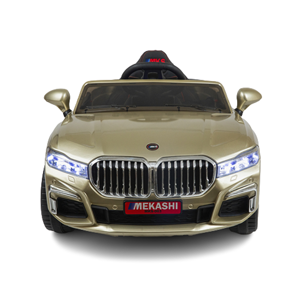 Ride-on | Battery Operated Car with LED Headlights & Rearlights (Gold) | MKS_003(D) | COD not Available