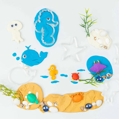 Ocean Clay Dough Kit for Kids | Sea Animals | Water Animals with Playdough | 3 -7 Years