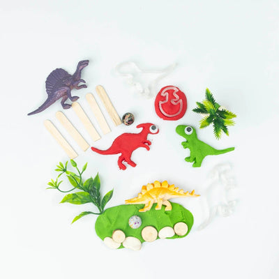 Dinosaur Mini Clay Activity Kit for Kids | 2 to 7 Years | Jurassic Themed Dino Animal DIY Activity Box