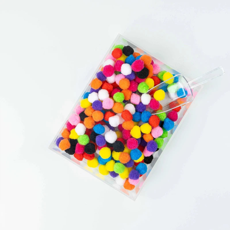 DIY Pompom Sensory Activity Bin for Kids | Pack of 250 Pompoms | 1-3 Years