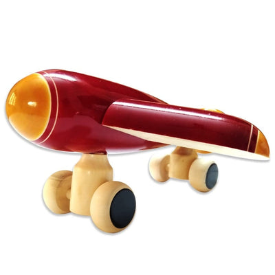 Handmade Non Toxic Channapatna Wooden Toy - Green Whistle and Plane