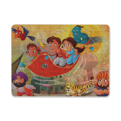 Aladdin & Jasmine - Jigsaw puzzle (100 Piece + 32 Pages illustrated story book)