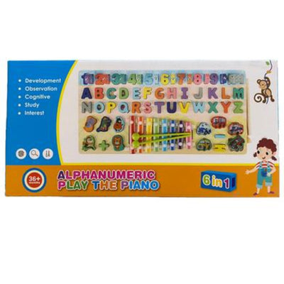 Alphanumeric Play The Piano 6 in 1 Musical Toy