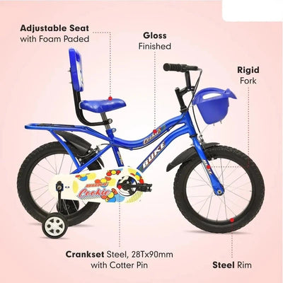 Cokkie 16T Bicycle | Spinel Blue Glossy |(COD not Available)