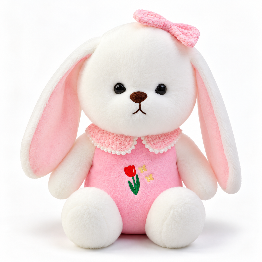 CuddleNest White Plush Bunny Soft Toy - 35cm