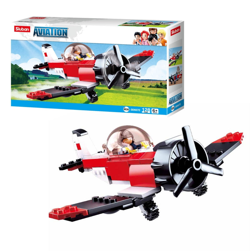 Aviation III - Farm Plane Building Blocks Set (128 Pcs)