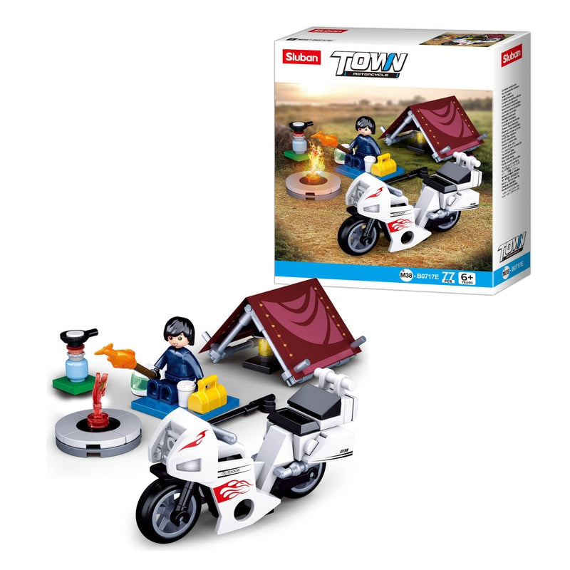 Town - Motorcycle Building Blocks Set   (77 Pcs)