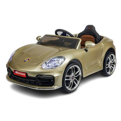Ride-on Battery Operated Car with LED Headlights & Rear Lights (Gold) | MKS_002(D) | COD not Available