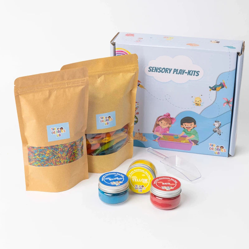 Sensory Combo Mini Kit | Sensory Pasta, Sensory Rice, Taste-safe Playdough for Toddlers/Kids | 1 to 4 Years