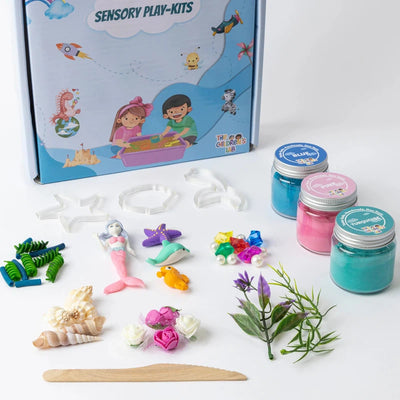 DIY Mermaid Clay Activity Kit | Mermaid Playdough Magic with Sea creatures Toy | 2 to 6 Years